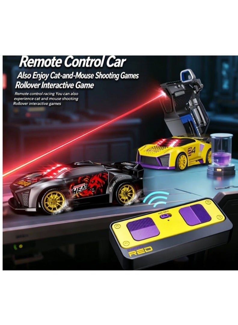 Multiplayer Interactive Indoor Remote Control Battle RC Car Set with Infrared Gun, 4-Channel RC Car, Ready-to-Go, 30m Control Range, Includes Charger - Image 4