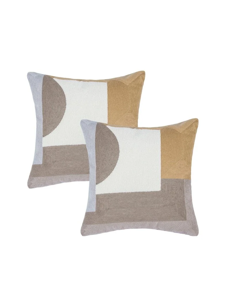 Donetella 2 Piece Cushion Cover (45X45 Cm) Without Filler Multicolor