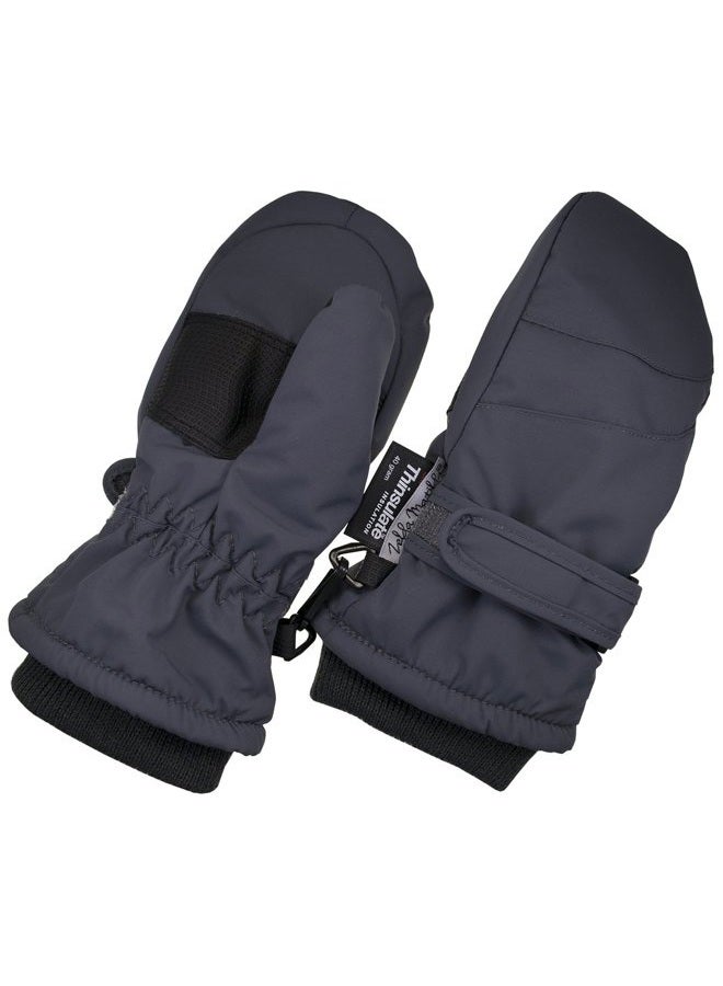 Zelda Matilda Children Toddlers and Baby Mittens Made With Thinsulate,and Fleece - Winter Waterproof Gloves , Dark Gray, 2 - 3 Years - Image 1