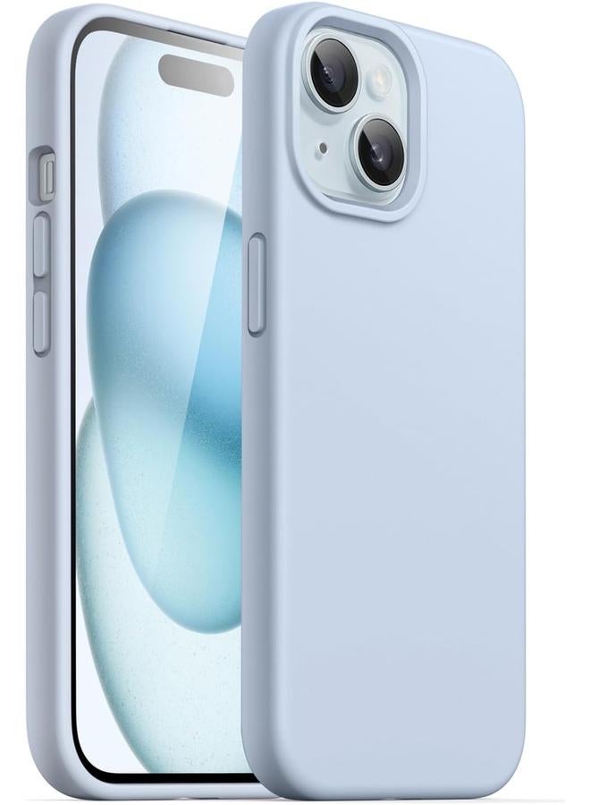 جي تيك جراب سيليكون لهاتف آيفون 15 بلس مقاس 6.7 بوصة، جراب حماية كامل للجسم ناعم الملمس مقاوم للصدمات، أزرق - Image 1