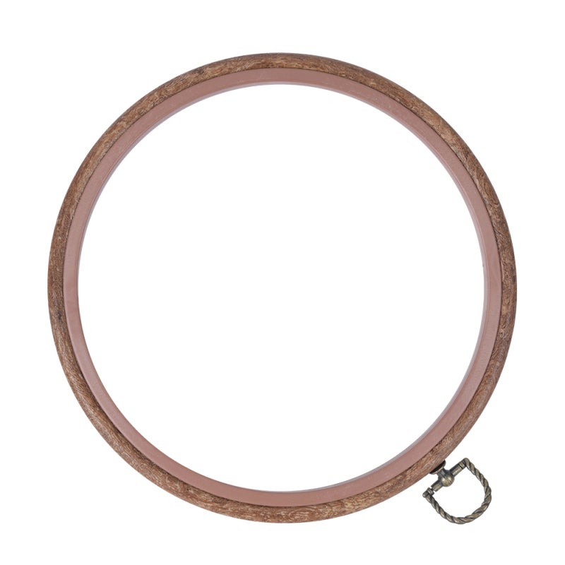 Embroidery Circle: Fine Wood Grain Pattern - Durable & Easy To Use, Cross Stitch Frame For Needle Arts, Fabric Painting & DIY Crafts - Image 1