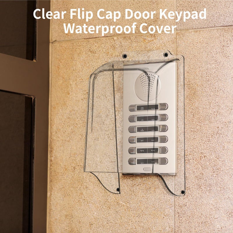 Flip Cap Waterproof Cover for Doorbell Keypad Clear Protective Accessory - Image 5