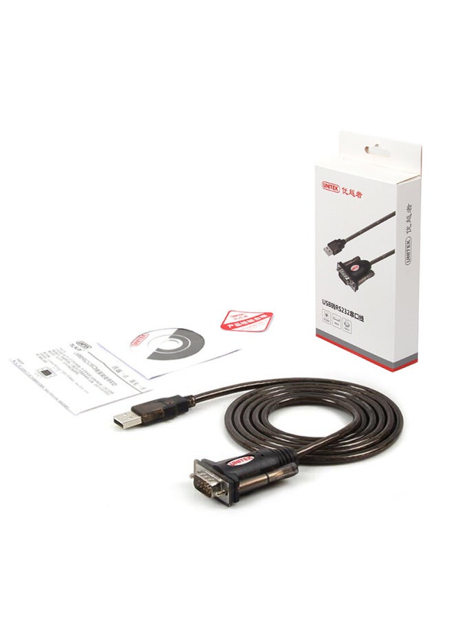 Usb To Rs232 Serial Port Line UNITEK DB9 Pin Male Serial Port Cable 1.5 M Y-105-Color:Transparent Brown - Image 5