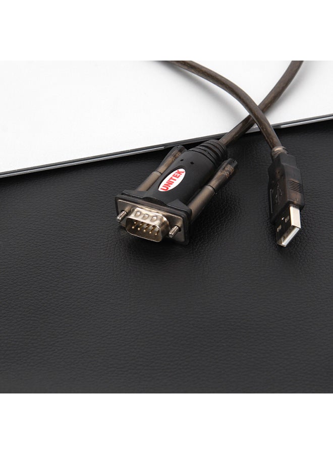 Usb To Rs232 Serial Port Line UNITEK DB9 Pin Male Serial Port Cable 1.5 M Y-105-Color:Transparent Brown - Image 4