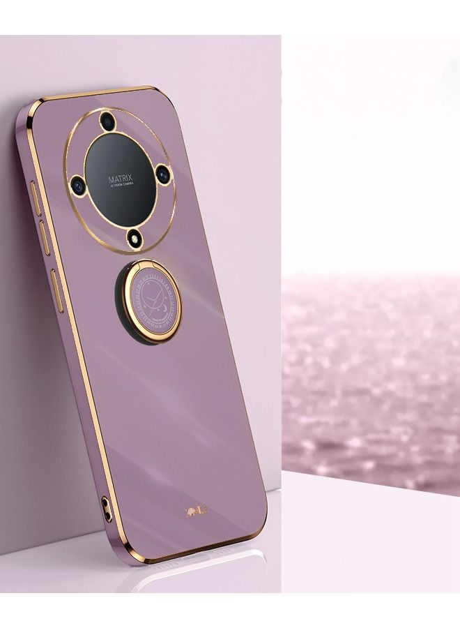 Honor X9a 5g Case, Shockproof 360 Degree Ring Holder Kickstand Slim Plated for Phone Honor X9a 5g Back Cover，with Fashion Camera Lens Protection for Honor X9a 5g Protector - Image 2