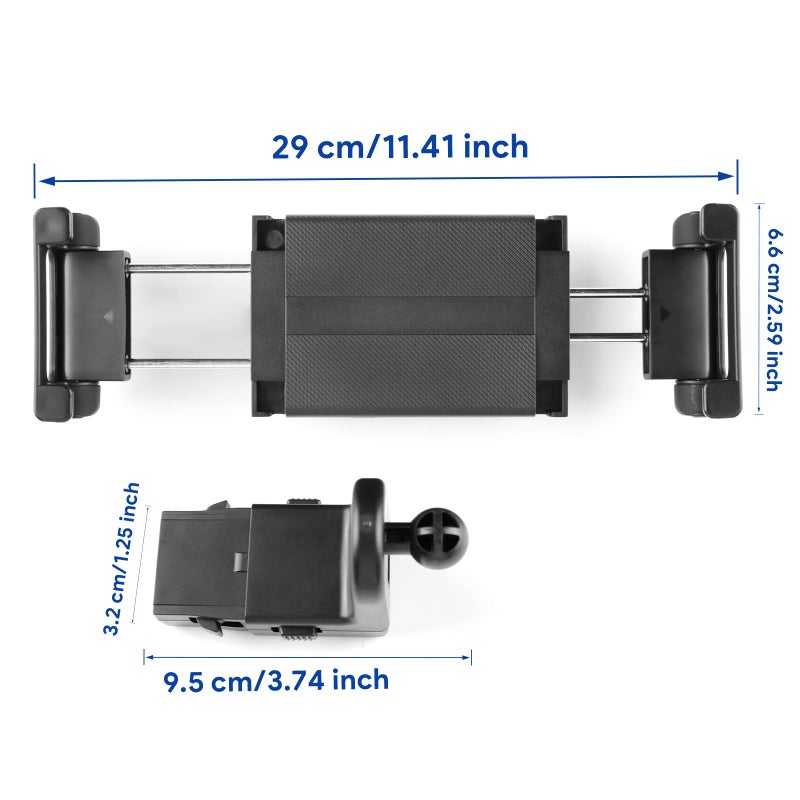 KUNGKIC for Car Headrest Tablet Holder for BMW X3 X5 X6 I20 G05 G06 G45 G60 G61 G70 Adjustable Tablet Car Mount for Back Seat Road Trip Essentials Black (Gravity clamp) - Image 4