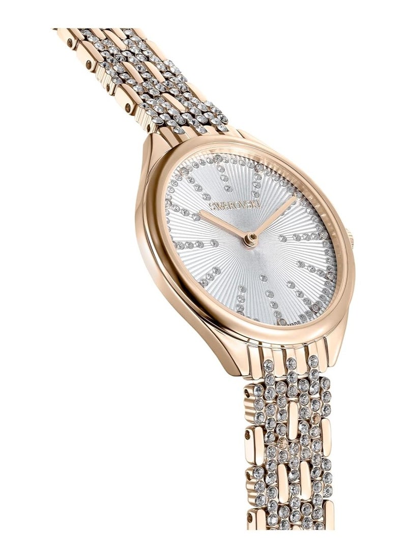 SWAROVSKI - Attract watch Swiss Made, Pavé, Crystal bracelet, Gold tone, Champagne gold-tone finish - Image 1