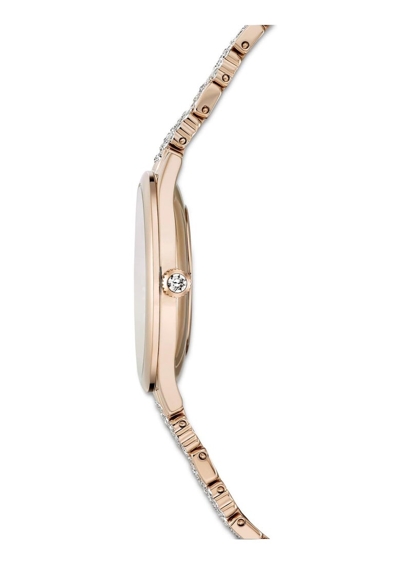 SWAROVSKI - Attract watch Swiss Made, Pavé, Crystal bracelet, Gold tone, Champagne gold-tone finish - Image 1