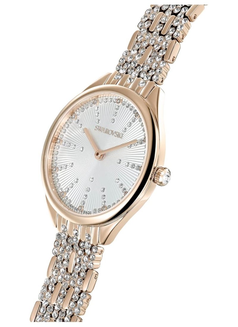 SWAROVSKI - Attract watch Swiss Made, Pavé, Crystal bracelet, Gold tone, Champagne gold-tone finish - Image 1