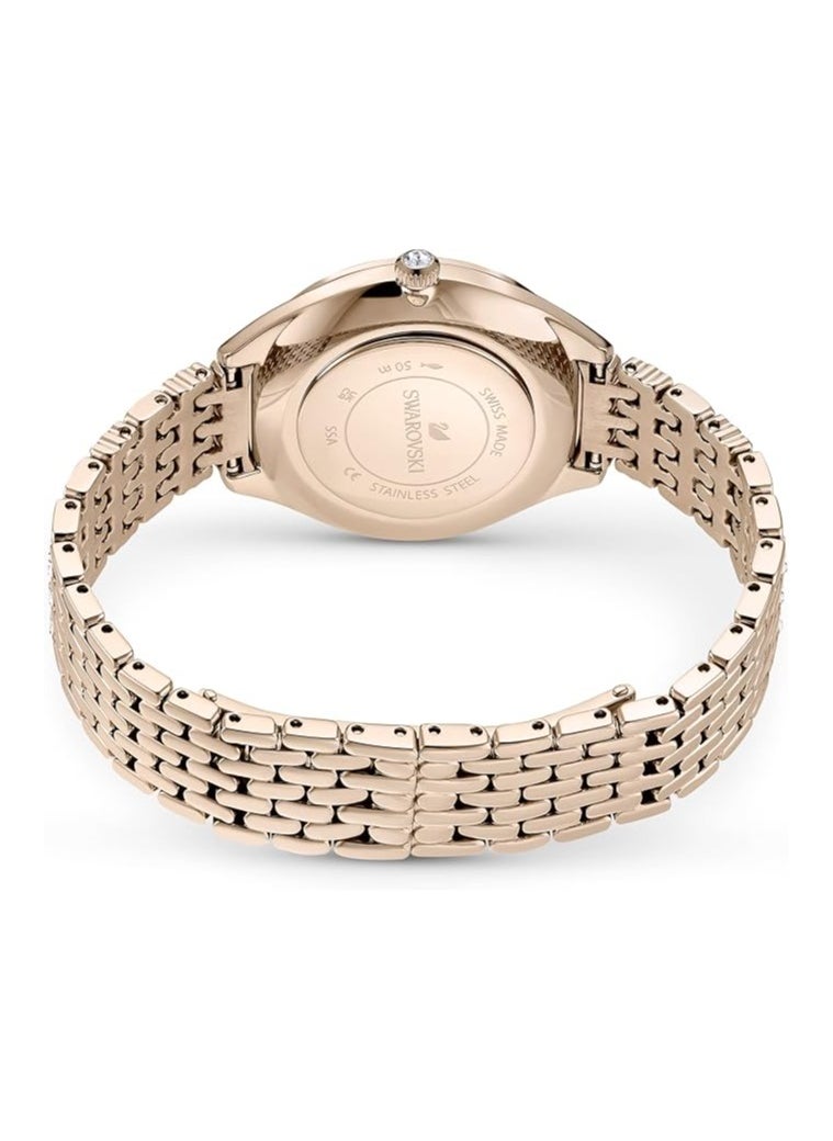 SWAROVSKI - Attract watch Swiss Made, Pavé, Crystal bracelet, Gold tone, Champagne gold-tone finish - Image 1