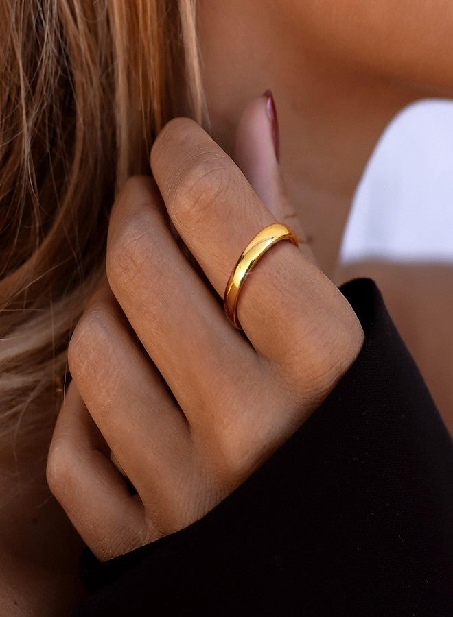 جي ستايل خواتم تنجستن من Jstyle، مقاس 2 مم و4 مم، للرجال والنساء، مضادة للحساسية، خواتم زفاف، ذهبية/فضية، مقببة، مصقولة للغاية، مريحة، مقاسات من 6 إلى 12، غير متأكسد، معدن، بدون أحجار كريمة - Image 5