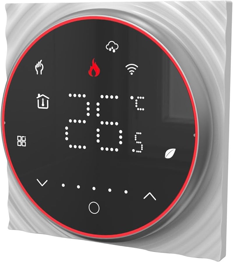 Programmable Smart Thermostat with Backlit LED Display for Home Temperature Control Black - Image 2