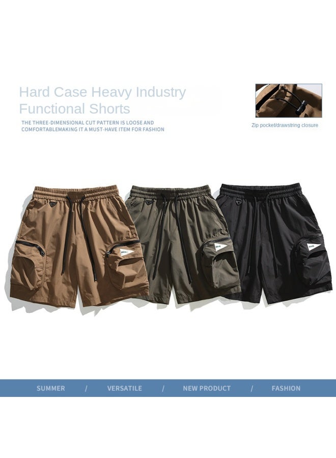 Izexx Trendy Brand Summer Outdoor Three-proof Charge Shorts Travel Casual Multi-pocket Sports Function Shorts - Image 3