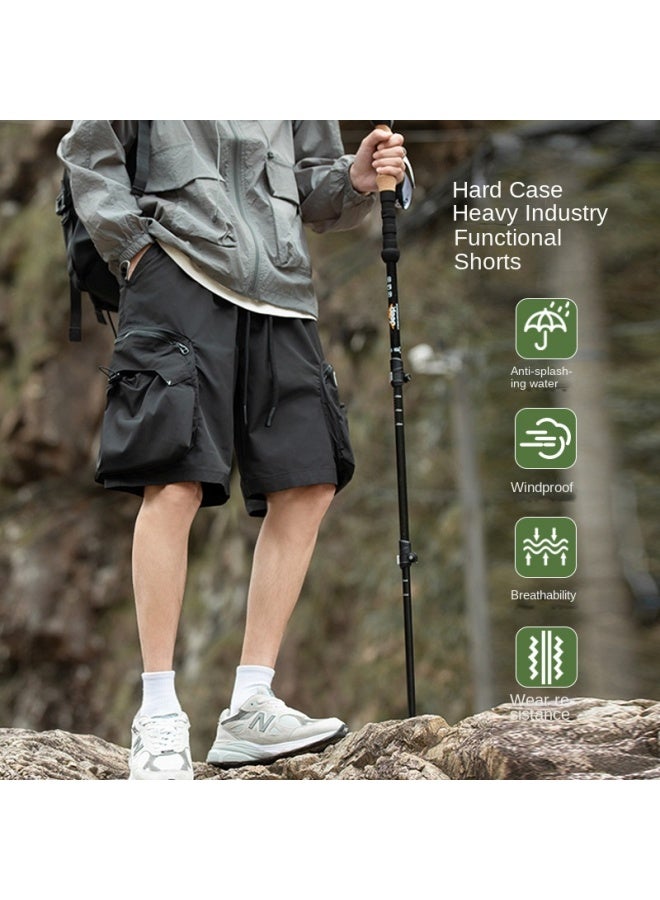 Izexx Trendy Brand Summer Outdoor Three-proof Charge Shorts Travel Casual Multi-pocket Sports Function Shorts - Image 2