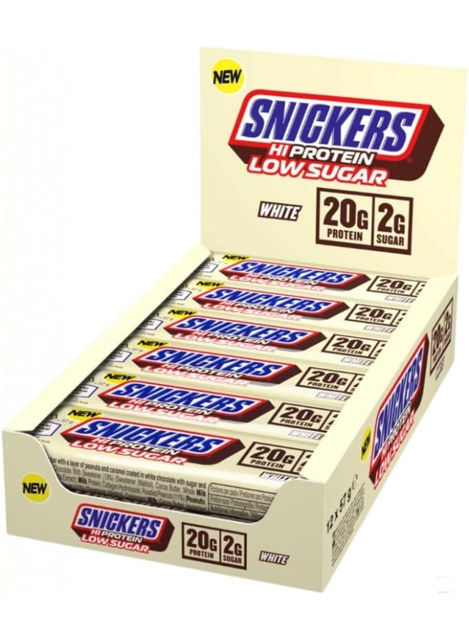 Snickers Protein  Bars - Low Sugar High Protein Bars- White Chocolate (Pack of 12) - Image 1