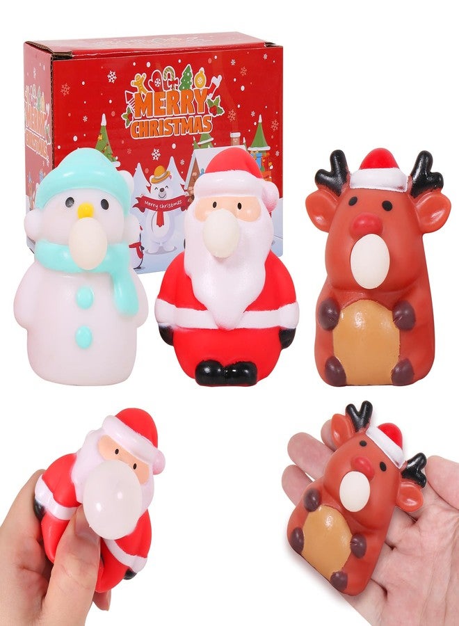 FauKait 3 Pack Christmas Squeeze Spit Bubble Toys for Kids Boys Girls Toddlers Christmas Stocking Stuffers Party Favors Gifts - Image 1