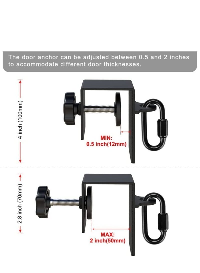Excefore Heavy Duty Door Anchor for Resistance Bands Suspension Training, Workout Door Mount Anchors for Body Weight Straps, Strength Training, Physical Therapy Exercise, Home Gym - Image 4