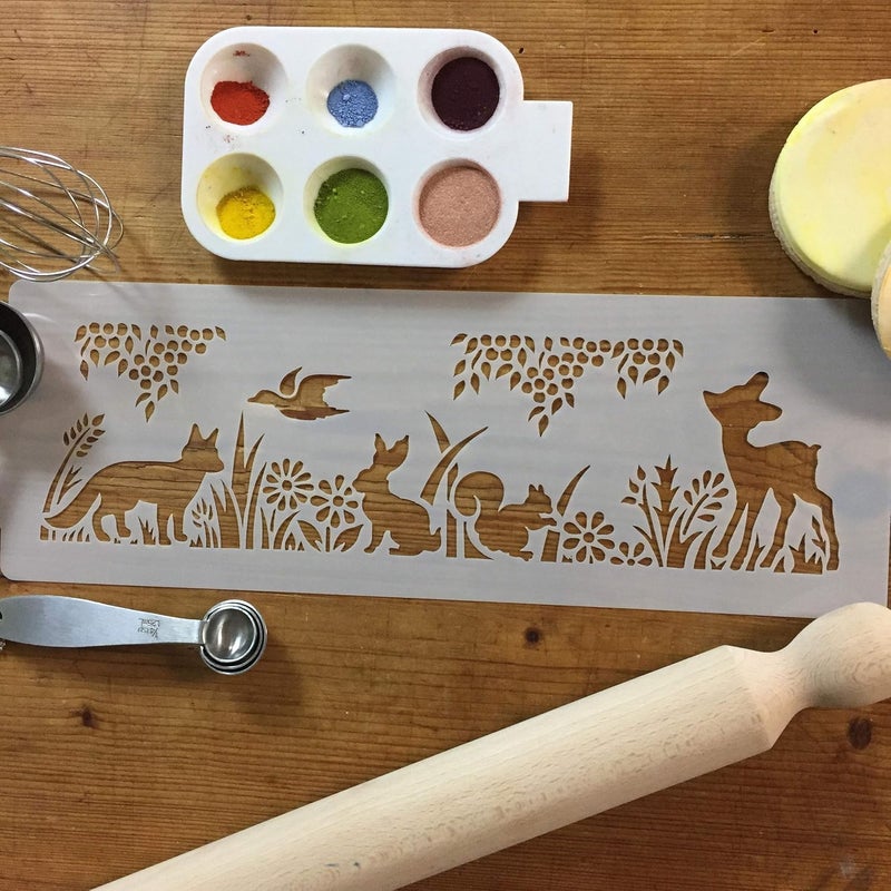 Designer Stencils Baby Animals in the Meadow Cake Stencil Side by Designer Stencils - Image 2