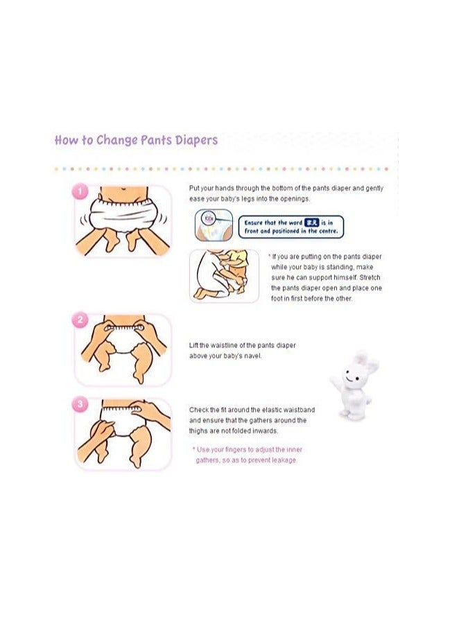 Merries Japanese Merries Diapers Pants  Smooth Air-Through - Comfortable Fit - Prevents Leakage from The Sides  ,M 58 pcs, 6-11KG,Pack of 3 - Image 3