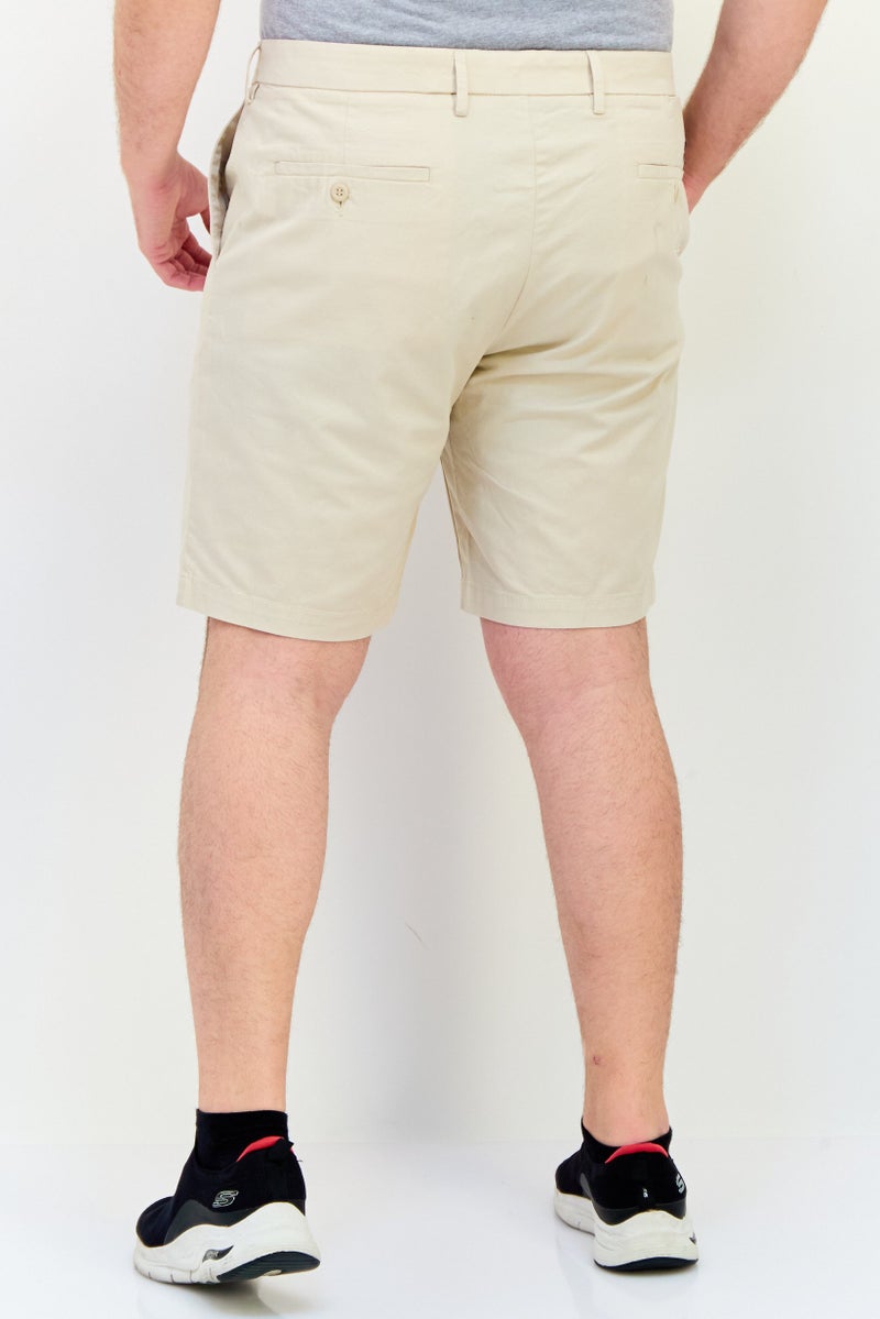 DOCKERS Men Solid Chino Shorts, Beige  - Image 3