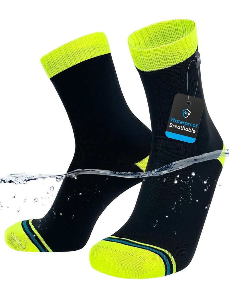 DexShell Waterproof Everyday Socks for Men & Women â€“ Breathable Quarter Crew Socks for Walking, Commuting & All-Weather Comfort â€“ HVY Black, Large - Image 1