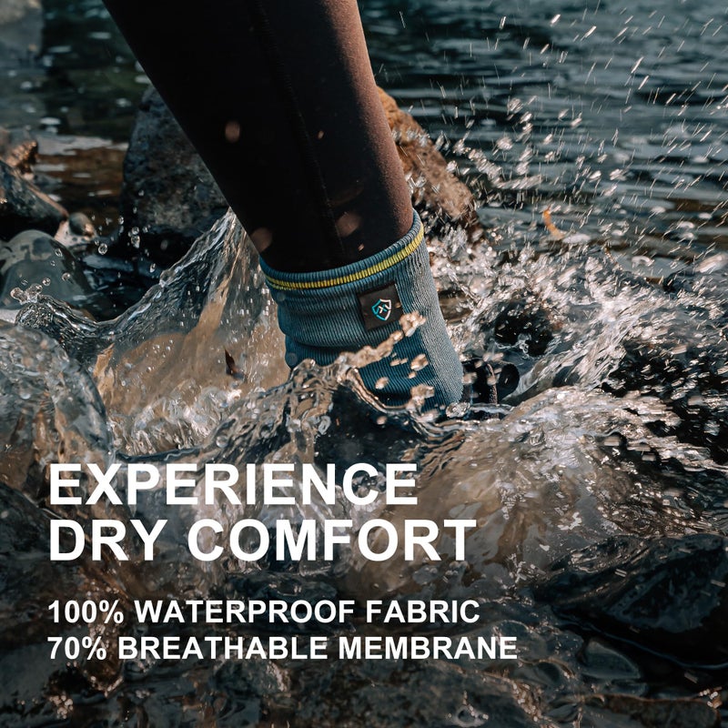 DexShell Waterproof Everyday Socks for Men & Women â€“ Breathable Quarter Crew Socks for Walking, Commuting & All-Weather Comfort â€“ HVY Black, Large - Image 2