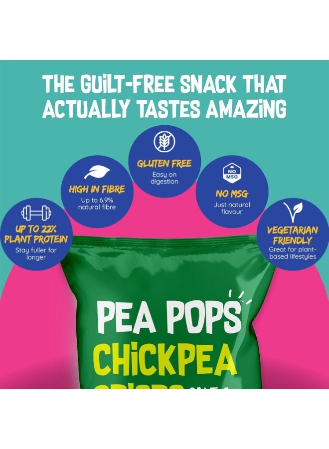 Pea Pops Healthy Chickpea Crisps - Low Calorie, Gluten Free, 28% Protein Snacks that are Popped Not Fried ( 70g, Salt & Vinegar) - Image 2