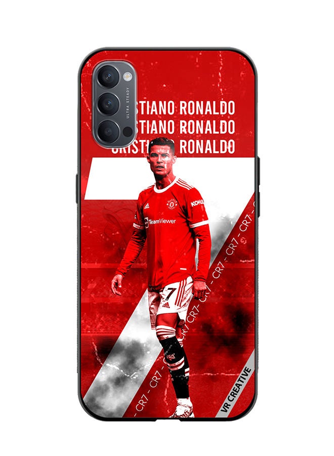 VR CREATIVE Protective Case Cover For Oppo Reno4 Pro 5G Cr7 Design Multicolour - Image 1