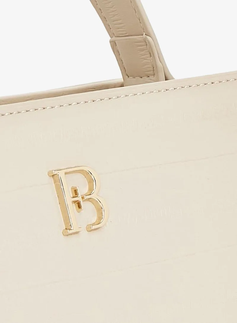 Flora Bella By Shoexpress CREAM Textured Shoulder Bag With Detachable Strap for Women | Best Price UAE