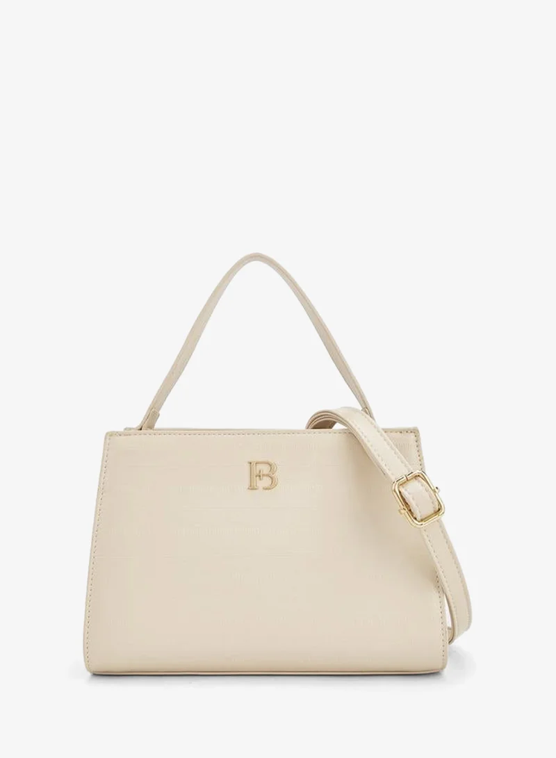 Textured Shoulder Bag With Detachable Strap