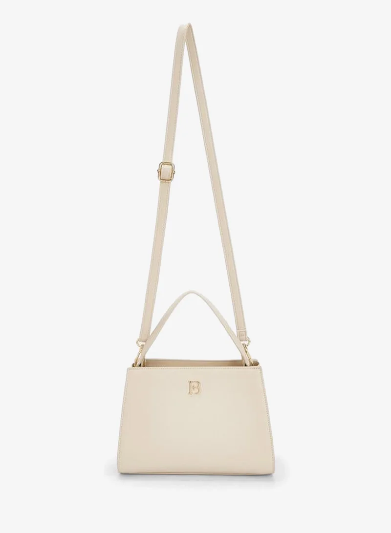 Flora Bella By Shoexpress CREAM Textured Shoulder Bag With Detachable Strap for Women | Best Price UAE