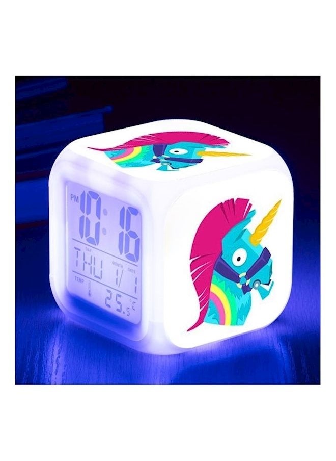 NIBEMINENT Fortress Night 24 Hours Led Color Square Digital Alarm Clock Multicolour  - Image 2