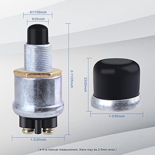 CarBole مفتاح تشغيل محرك مقاوم للعوامل الجوية 12 فولت زر ضغط لبدء التشغيل للسيارة والشاحنة والقارب وRV وATV، 1 قطعة - Image 5