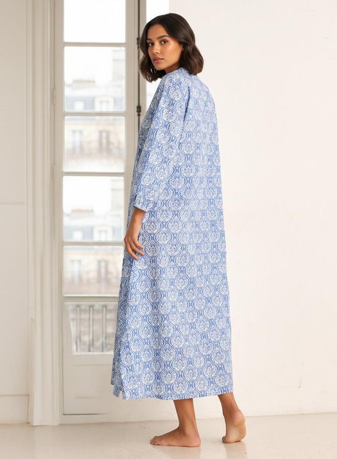 Splash FAV Night Dress Long Sleeves Printed Cotton - Image 2
