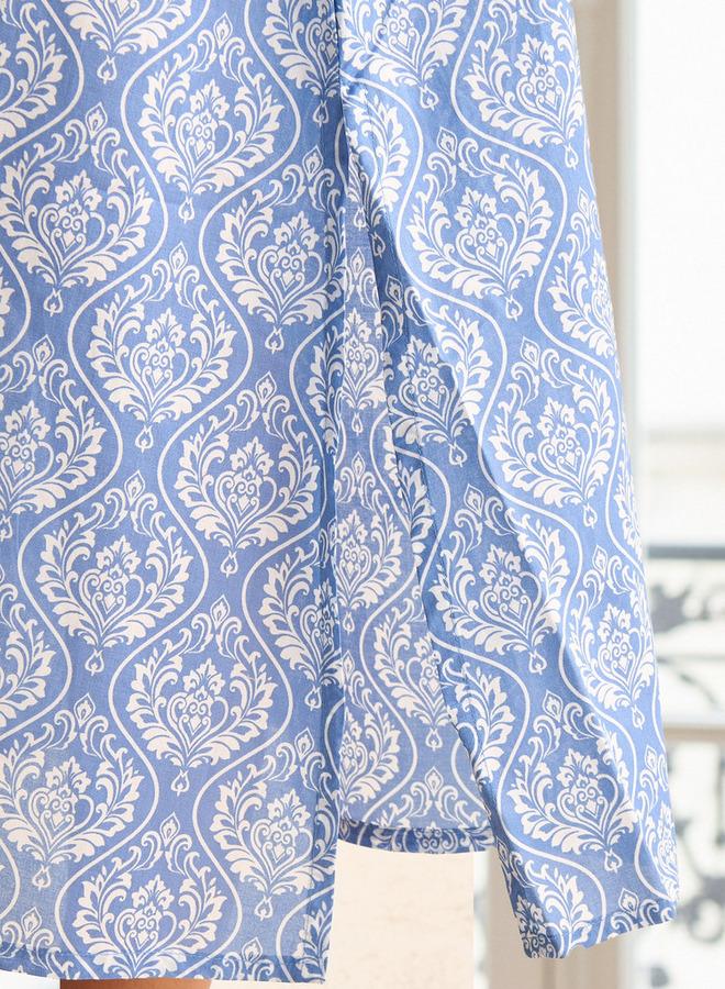 Splash FAV Night Dress Long Sleeves Printed Cotton - Image 4