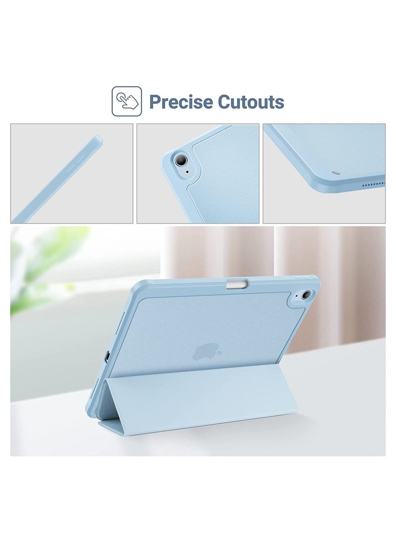 ELTRAZONE iPad Air 5/4 10.9 Inch Case 2022 2020 with Pencil Holder, Trifold Lightweight Hard Shell Slim Smart Cover for 10.9" iPad Air 5th 4th Generation -SkyBlue - Image 4