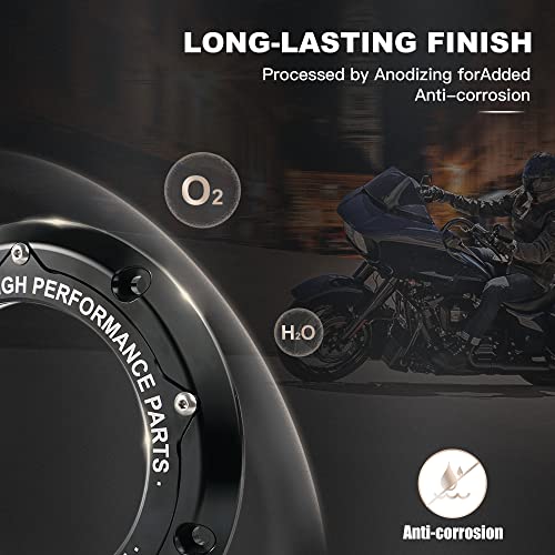 NICECNC Black Derby Cover Clutch Cover Compatible with Harley Davidson CVO Limited FLHTKSE 2014-2020,Road Glide FLTRX/Road King FLHR,CVO Street Glide FLHXSE/2/3,Freewheeler FLRT,SEE FITMENT - Image 4