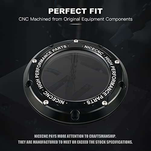 NICECNC Black Derby Cover Clutch Cover Compatible with Harley Davidson CVO Limited FLHTKSE 2014-2020,Road Glide FLTRX/Road King FLHR,CVO Street Glide FLHXSE/2/3,Freewheeler FLRT,SEE FITMENT - Image 5