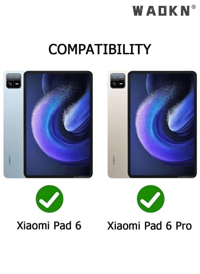 vesus Case for Xiaomi Pad 6 / Xiaomi Pad 6 Pro 2023, Slim Lightweight Hard Shell Cover with Three fold Stand, with Auto Sleep Wake Anti-scratch Smart Protective Cover (Black) - Image 3