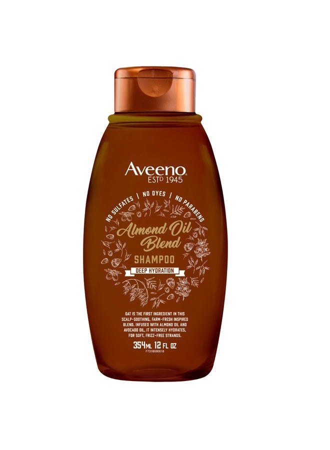 Aveeno Almond Oil Blend Sulfate-Free Shampoo with Avocado Oil for Intense Hydration, Deep Moisturizing Shampoo for Thick, Curly, Frizzy or Coarse Hair, Paraben & Dye-Free, 12 Fl Oz - Image 1