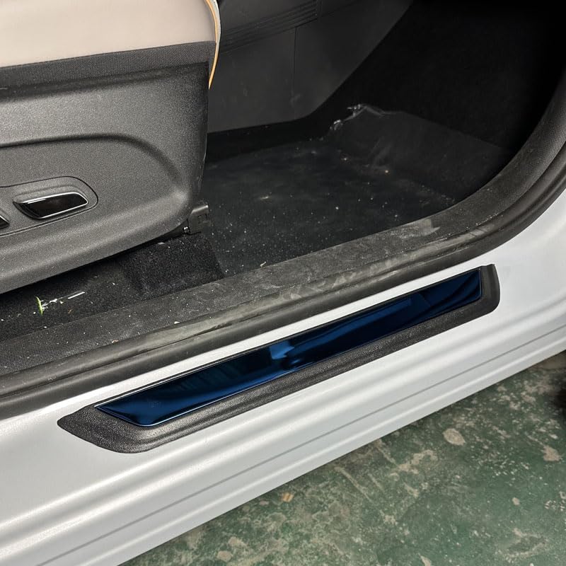 4PCS Car Door Sill Protector for Toyota GR86 2022–2025 2026 ZN8, Stainless Steel Scuff Plate with Plastic Base, Anti-Scratch Trim, Threshold Protection Strip, Auto Accessories,C-Blue Normal A-Black - Image 4