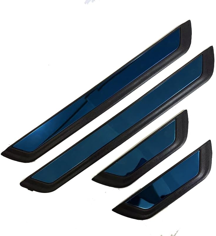 4PCS Car Door Sill Protector for Toyota GR86 2022–2025 2026 ZN8, Stainless Steel Scuff Plate with Plastic Base, Anti-Scratch Trim, Threshold Protection Strip, Auto Accessories,C-Blue Normal A-Black - Image 1