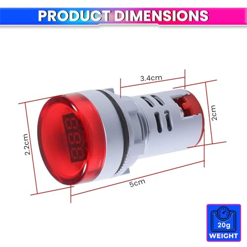 amiciSense 3-Digit Digital Voltmeter, 60-500VAC Voltage Range, Compact and Accurate Voltage Display - Image 5