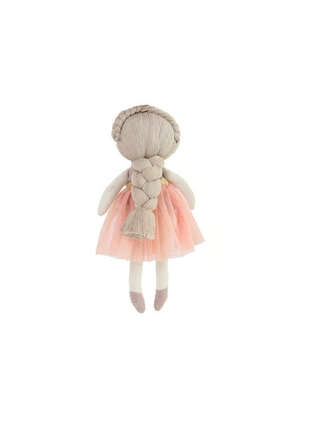 Pluchi Ballerina Cotton Knitted Stuffed Soft Toy (Ivory, Pink & Lurex) - Image 2