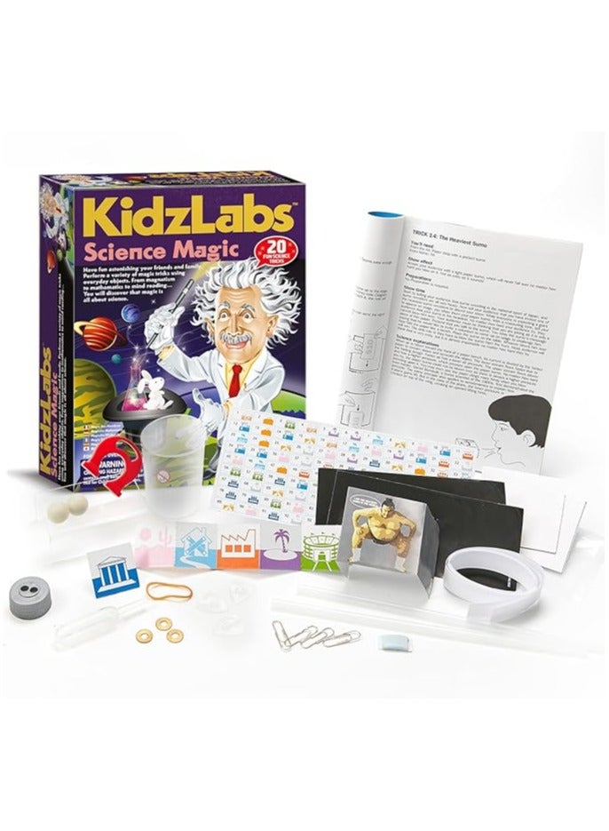 4M KidzLabs Science Magic Kit – Perform 20 Fun Experiments that Blend Chemistry with Illusions | STEM Educational Activity Set for Kids Ages 8+ | 00-03265 - Image 3