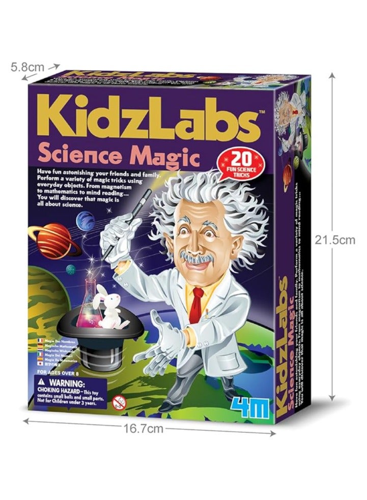 4M KidzLabs Science Magic Kit – Perform 20 Fun Experiments that Blend Chemistry with Illusions | STEM Educational Activity Set for Kids Ages 8+ | 00-03265 - Image 5