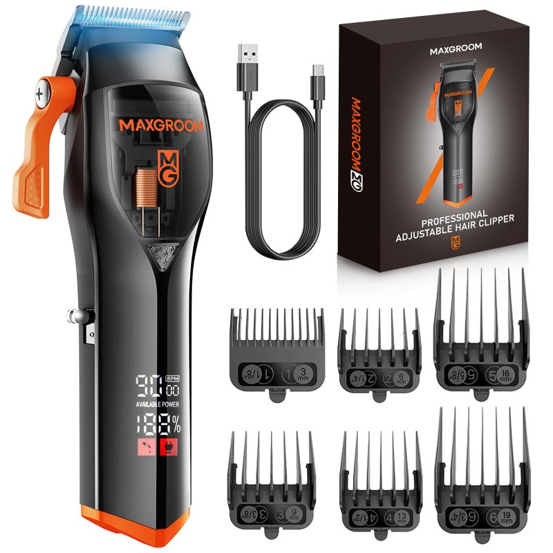 Maxgroom Professional Cordless Hair Clippers for Men, DLC Self-Sharped Blade, No Pulling or Snagging, Hair Cutting Clippers for Barber Fades, Haircut Kit for Convenient at Home and Salon, Ideal Gift for Men - Image 1