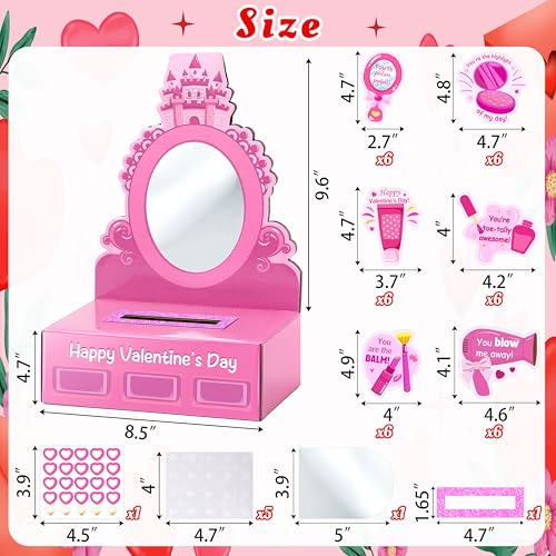 80Unclekimby Valentines Box DIY Mailbox for Classroom Exchange Valentine Tabletop Mailboxes Decoration for School Parties Gift Sharing - Image 3
