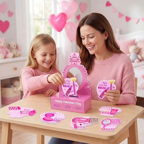 80Unclekimby Valentines Box DIY Mailbox for Classroom Exchange Valentine Tabletop Mailboxes Decoration for School Parties Gift Sharing - Image 2