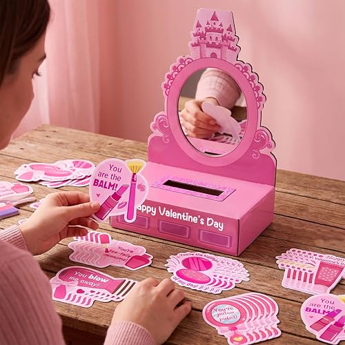80Unclekimby Valentines Box DIY Mailbox for Classroom Exchange Valentine Tabletop Mailboxes Decoration for School Parties Gift Sharing - Image 4